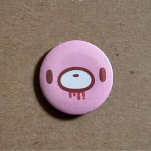 1.25in. Cute Pink Bear Button Pin